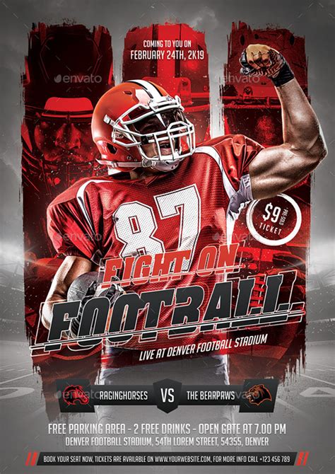 Football Game Flyer Template